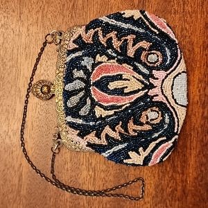 VINTAGE beaded small purse - unique
